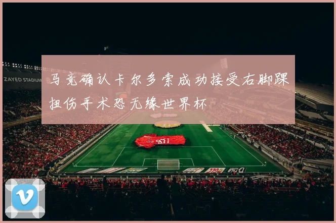 马竞确认卡尔多索成功接受右脚踝扭伤手术恐无缘世界杯